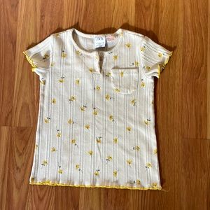 Zara Toddler Shirt Size US 4/5 Yellow Daisies